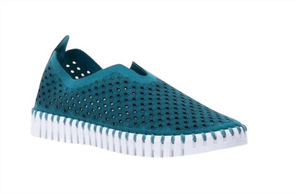 NEW ILSE JACOBSEN women's tulip 139 slip-on shoes in sea
